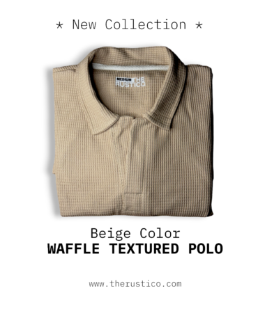 Waffle Textured (Beige) Polo