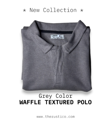 Waffle Textured (Grey) Polo